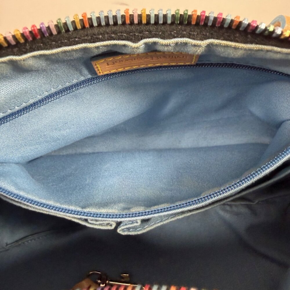 Dooney & Bourke Vintage Multicolored Stars Barrel Shoulder Bag Rainbow Zipper - Picture 11 of 16